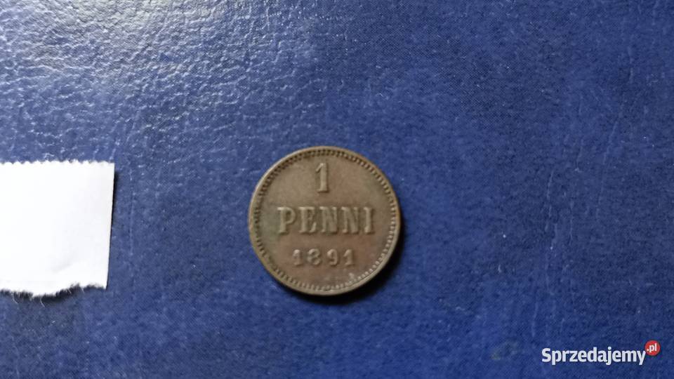Stare monety 1 penni 1891 Finlandia podkarpackie Lesko