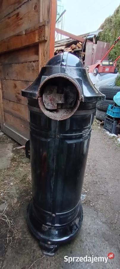 Stary piecyk koza emalia żeliwo Nysa