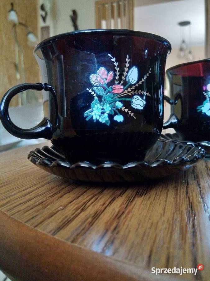 szklany zestaw kawowy nowy nieużywany Zastawa stołowa