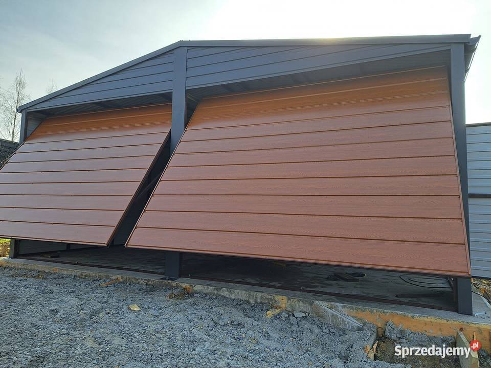 Garaże blaszane w kolorze drewnopodobne Płońsk