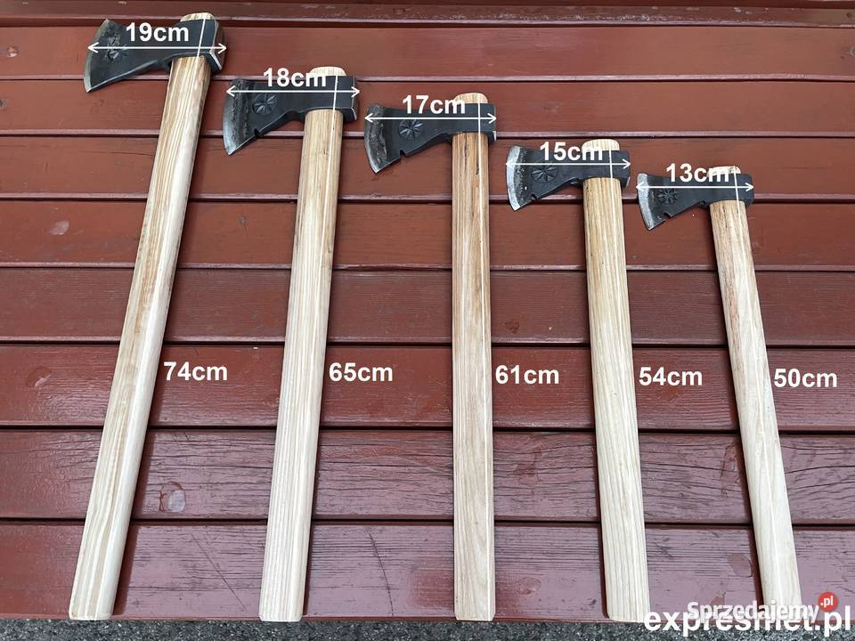 zestaw 5 siekier rozłupak toporek siekierka Mogilany