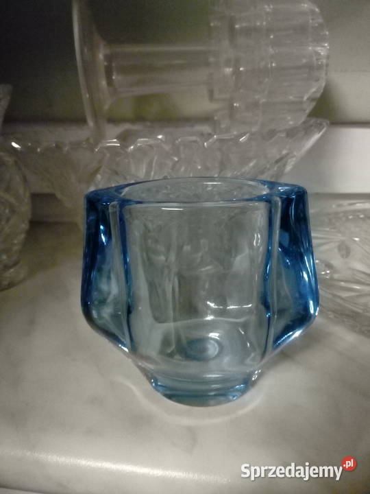 Wazonik Franciszek Vizner niebieski Czechy Choszczno