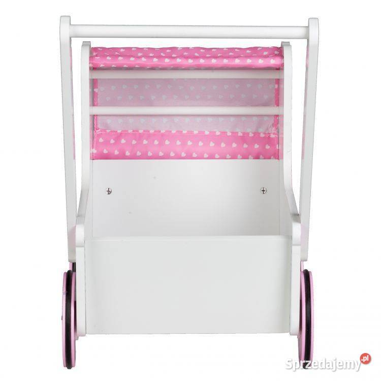 Drewniany wózek lalek pchacz dzieci Ecotoys