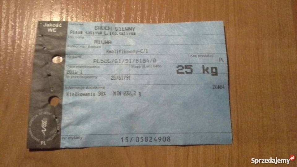 Peluszka Milwa do siewu Kępa Lubawska