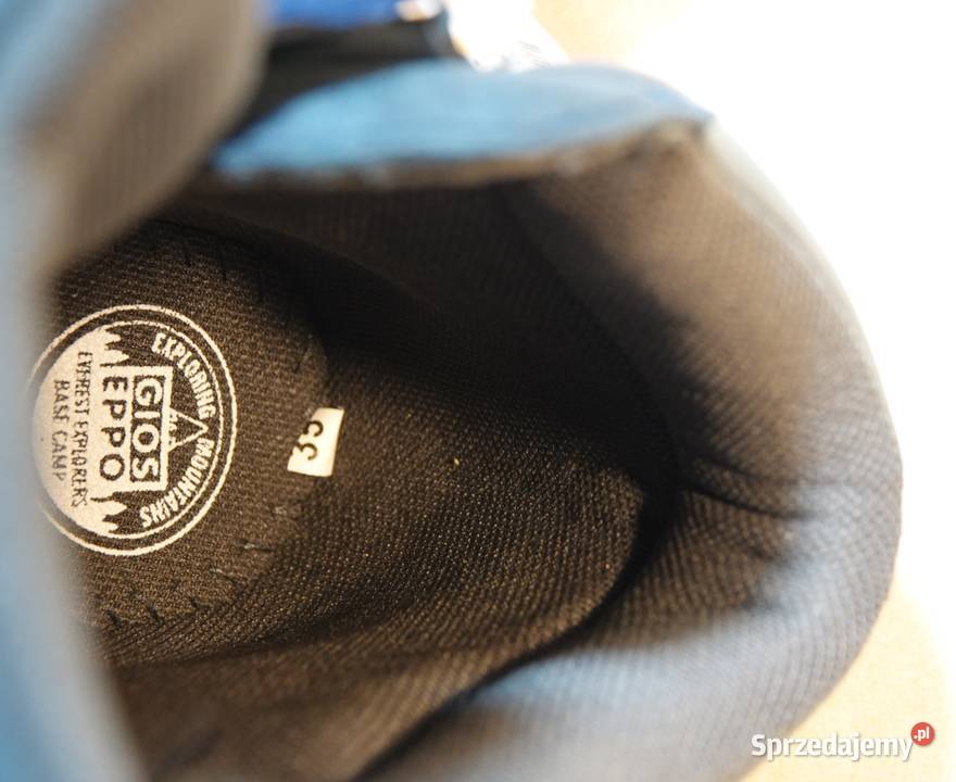 Buty chłopca jesiennozimowe kostkę 35 niebieskie