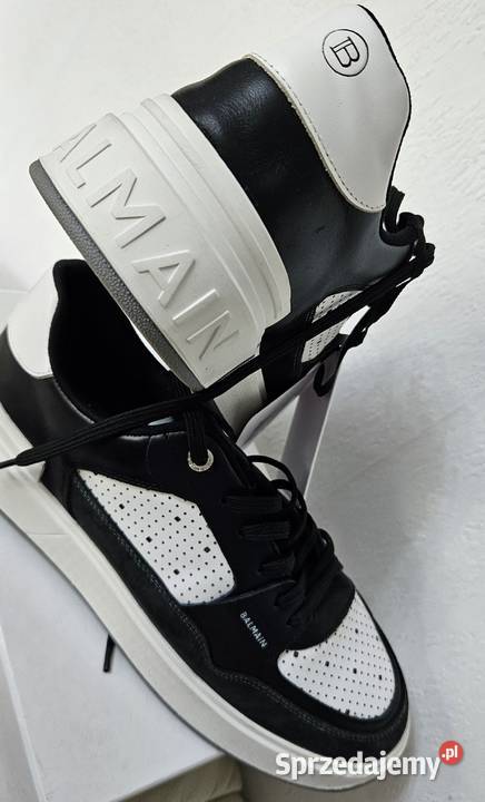 Balmain 44 sneakersy BCOURT FLIP skórzane buty Konstancin-Jeziorna