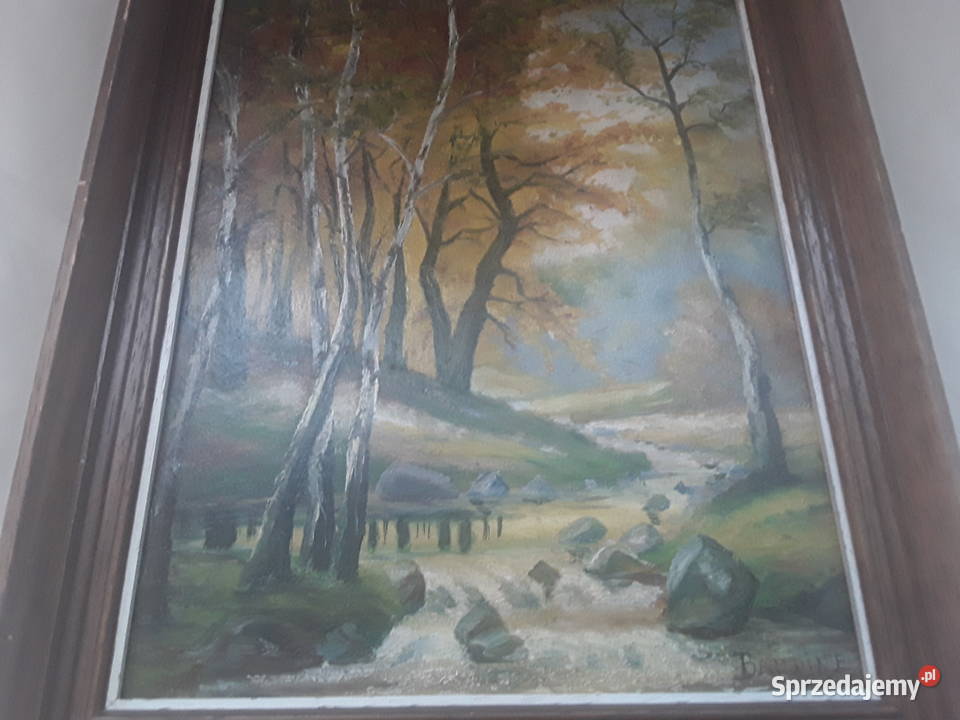 Pejzaż obraz olejny Siemiatycze sprzedam