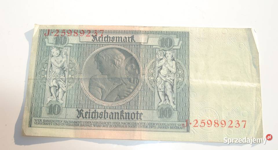 Stary banknot 10 marki 10 reichsmark 1929 antyk Cieszyn sprzedam