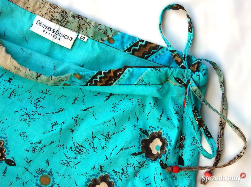 Spódnica midi rozkloszowana turkus brąz Drapers Lublin