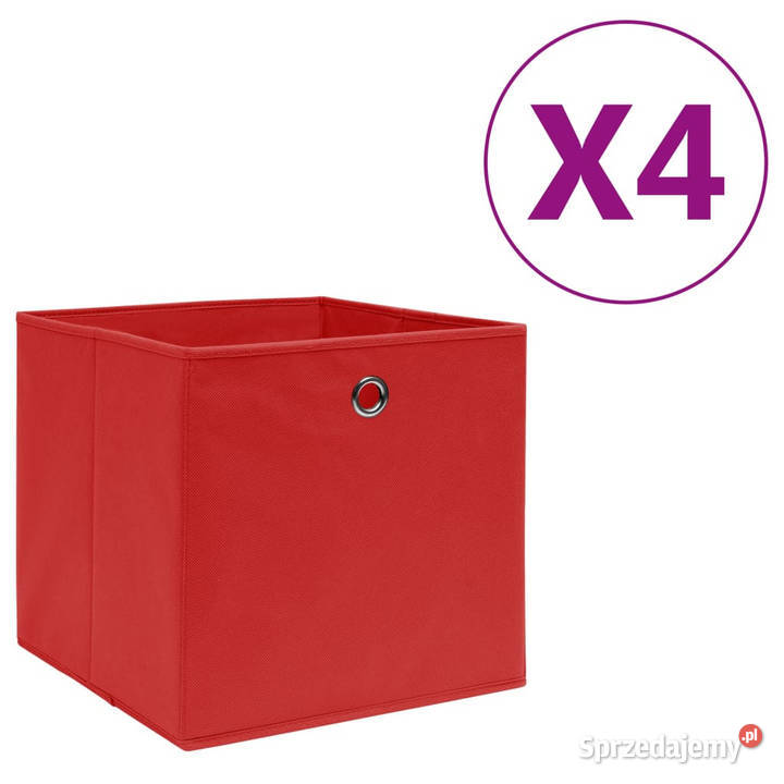 Pudełka z włókniny 4 28x28x28 czerwone WM325219 Warszawa