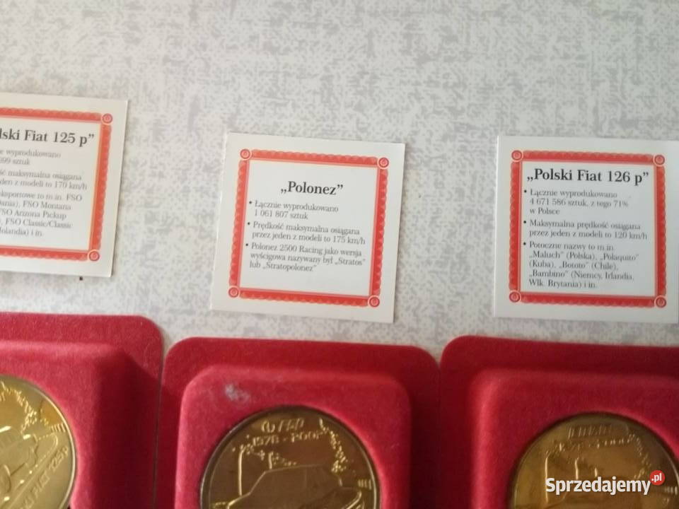 Monety Orlen kolekcja samochodowa PRL Warszawa