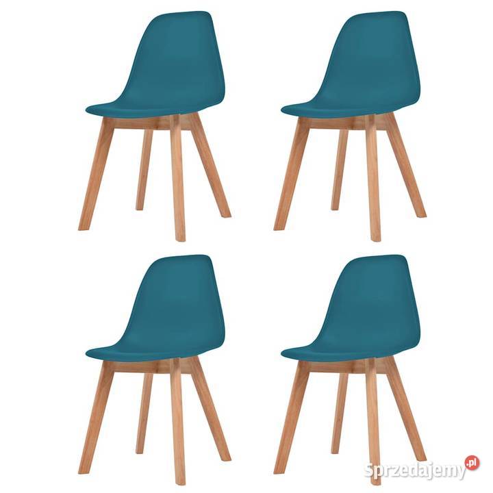 Krzesła stołowe 4 turkusowe plastikowe244781 Warszawa