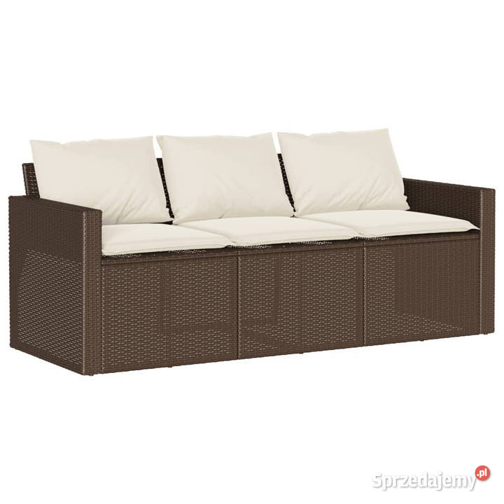 Sofa ogrodowa z poduszkami 3osobowa brązowa Warszawa sprzedam