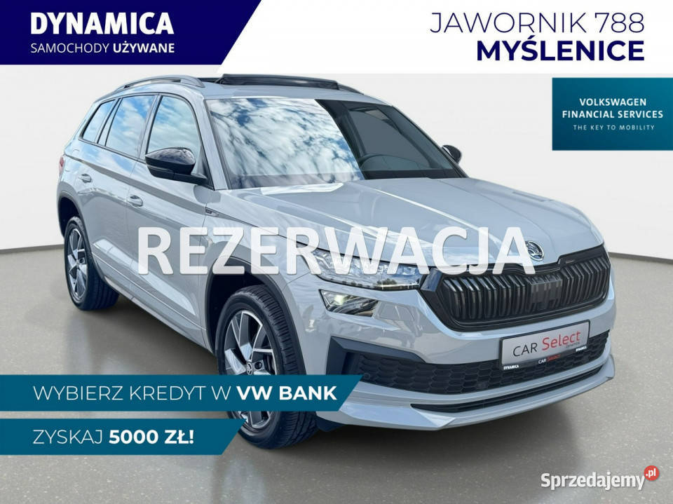 koda Kodiaq VAT 23 Sportline 15TSI 150 DSG 2024 Zarejestrowany w Polsce małopolskie Myślenice sprzedam