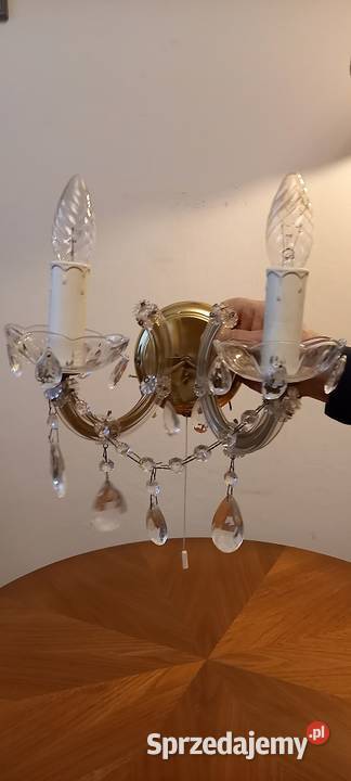 Dwuramienny kinkiet z kryształami Skierniewice