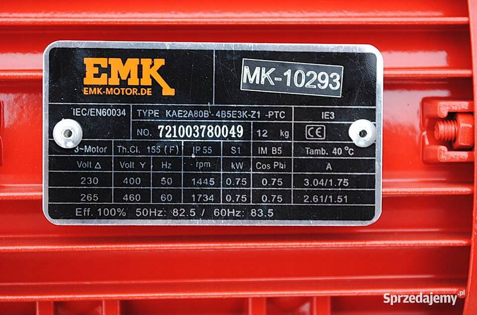 Silnik elektryczny kołnierzowy 075kw 1445obrmin Kargowa