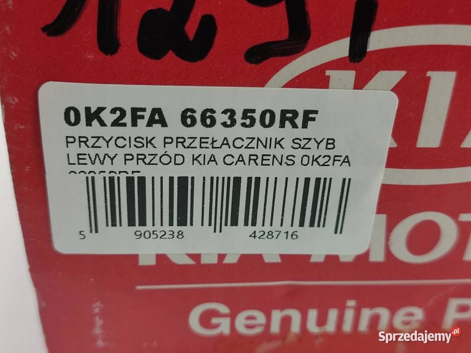 PANEL SZYBY LEWY PRZÓD KIA CARENS II MPV FJ lubelskie sprzedam