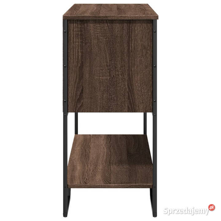 Stolik konsolowy brązowy dąb 100x35x745 WM848538 mazowieckie