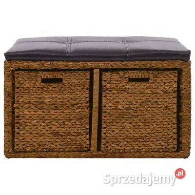 vidaXL Ławka z 2 koszami trawa morska 71 x 40 x mazowieckie Warszawa