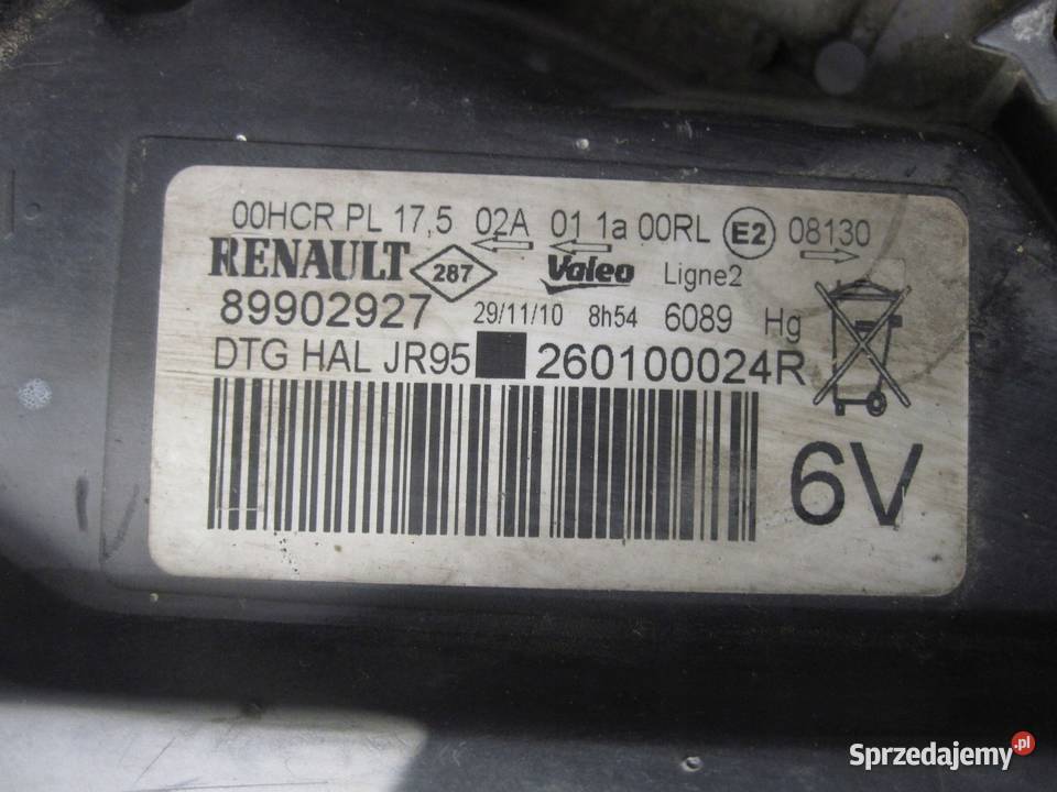 RENAULT GRAND SCENIC II 11r lampa prawa przód Kielce