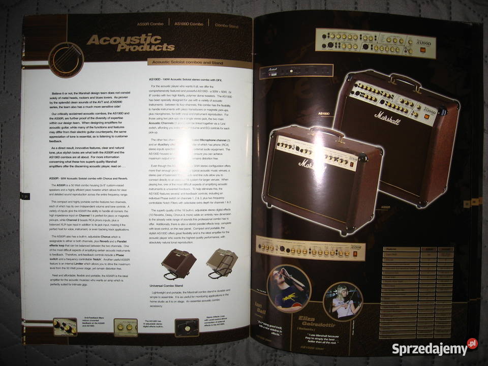 Marshall Amps 2001 Product Catalogue katalog sprzedam