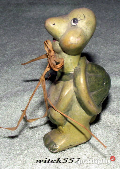 PIĘKNY PORCELANOWY KOLOROWY ŻÓŁWIK PORCELANA podkarpackie