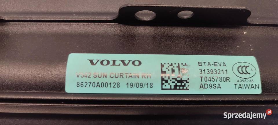 VOLVO V90 II ROLETA SIATKA BOCZKA DRZWI PRAWA Tapicerki samochodowe