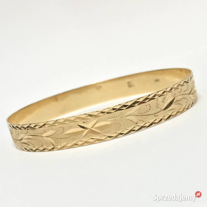 Złota BRANSOLETKA damska 750 18K sztywna CUDOWNA Warszawa
