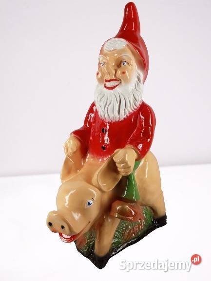 Figura Dekoracja Krasnal na Świni