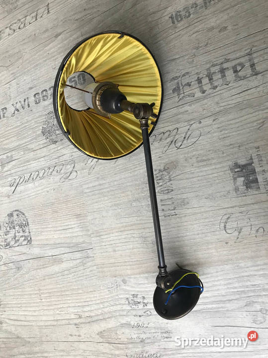 Lampa retro kinkiet 1 metal materiał czarnyzłoty Kielce