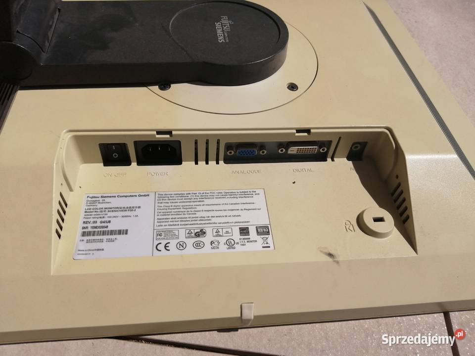 Monitor Fujitsu SCENICVIEW P202 USZKODZONY Fujitsu Warszawa