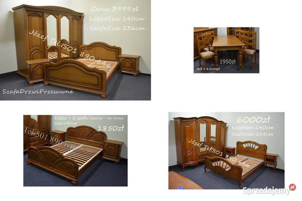 Piękna Sypialnia Dębowa Meble do sypialni Pszczyna