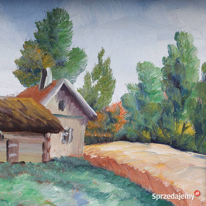 ARTexpert Skandynawski Pejzaż Wiejski Obraz Malarstwo Dobrzany