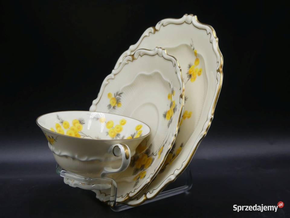 Komplet śniadaniowy Sorau Żary żółte Mimozy Poznań
