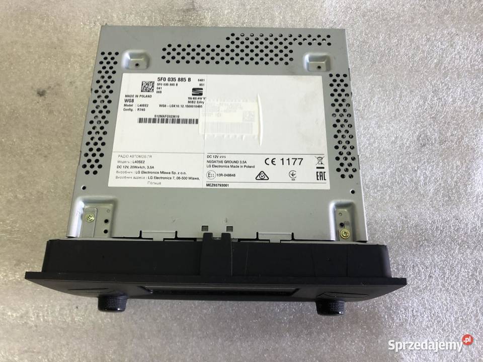 RADIO WYŚWIETLACZ 5F0035885B SEAT IBIZA IV osobowe Części samochodowe