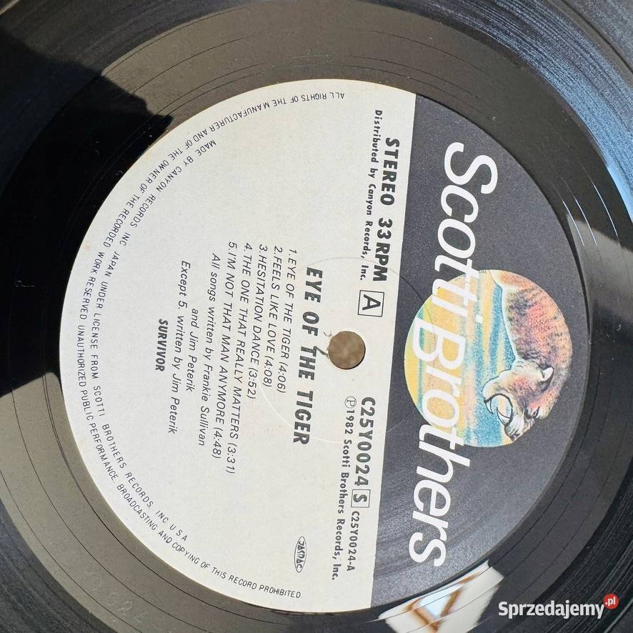 Eye Of The Tiger Ost survivor NMNM Japan Obi LP Gdańsk