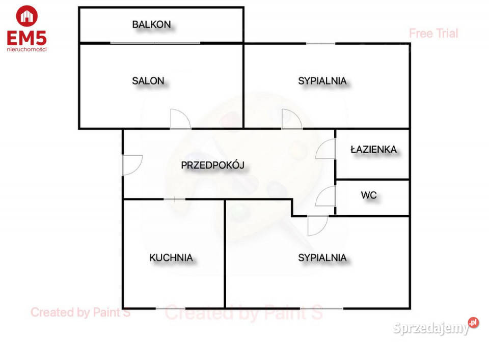 Mieszkanie 672m 3 pokojowe Suwałki Fryderyka podlaskie