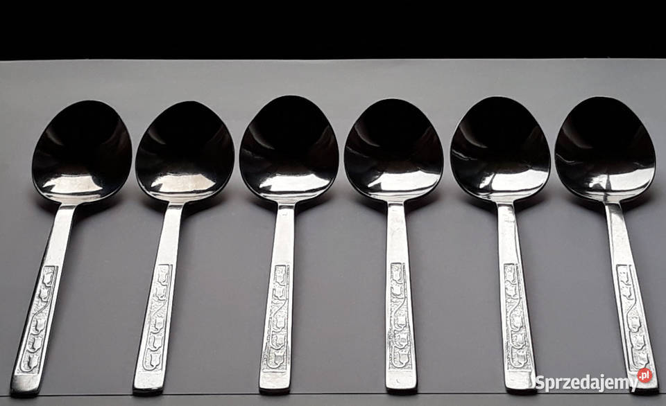 Łyżki obiadowe 2 KONWALIE Gerlach sztućce PRL Dąbrowa Górnicza