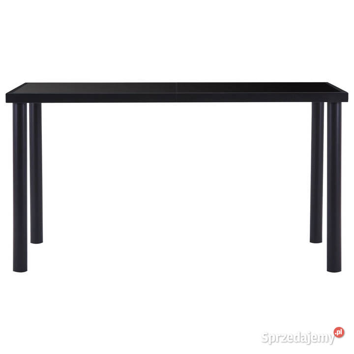 Stół jadalniany czarny 140 x 70 x 75 hartowane