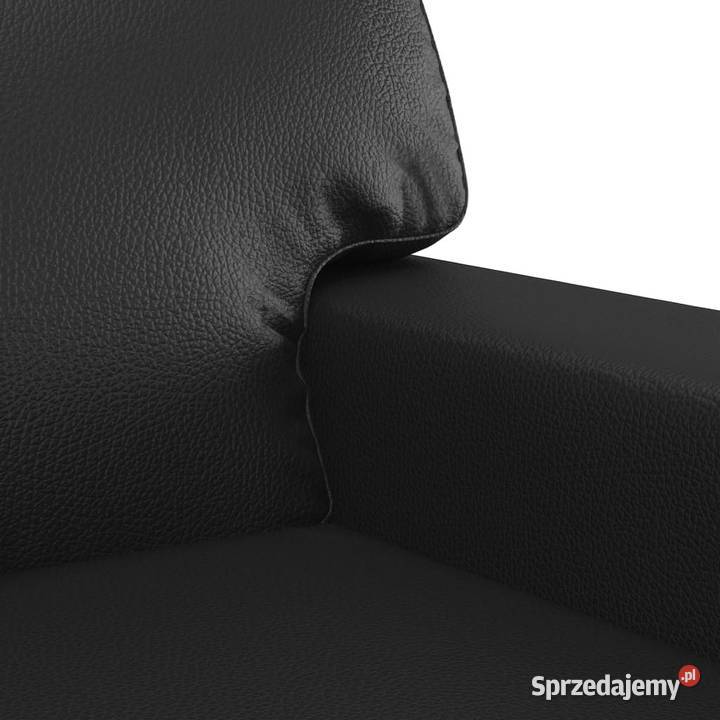 2osobowa sofa czarna 140 sztuczna skóra WM359417 mazowieckie Warszawa