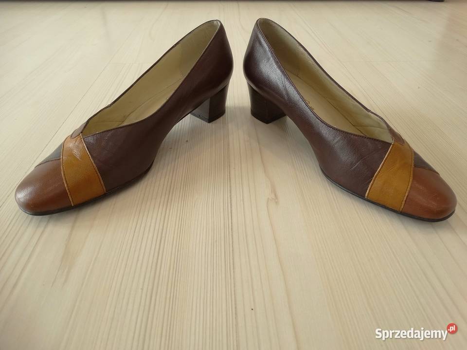 Buty Skórzane Półbuty Czółenka na Słupku skóra podlaskie Łomża
