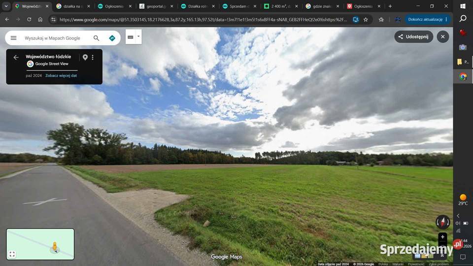 DZIAŁKA 7153 m WARUNKI ZABUDOWY MEDIA ASFALT LAS 27m Grunty i działki łódzkie Kolonia Osiek