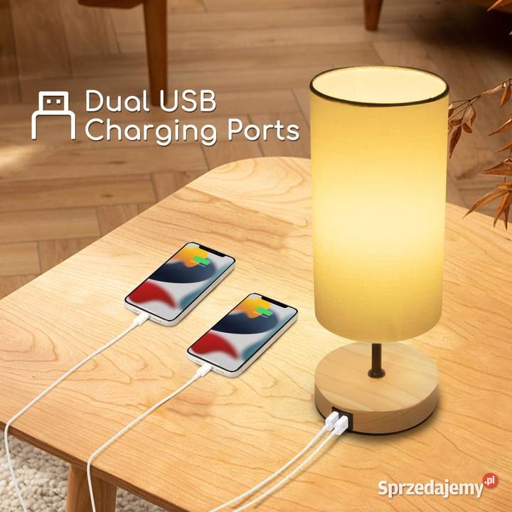 Aigostar Lampka nocna z 2 portami USB Bytom