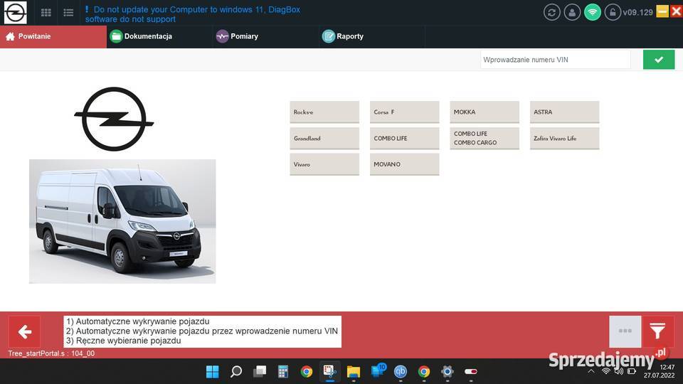 Diagbox 9129 BEZ Wirtualnej maszyny Citroen Motoryzacja Dąbrowa Górnicza sprzedam