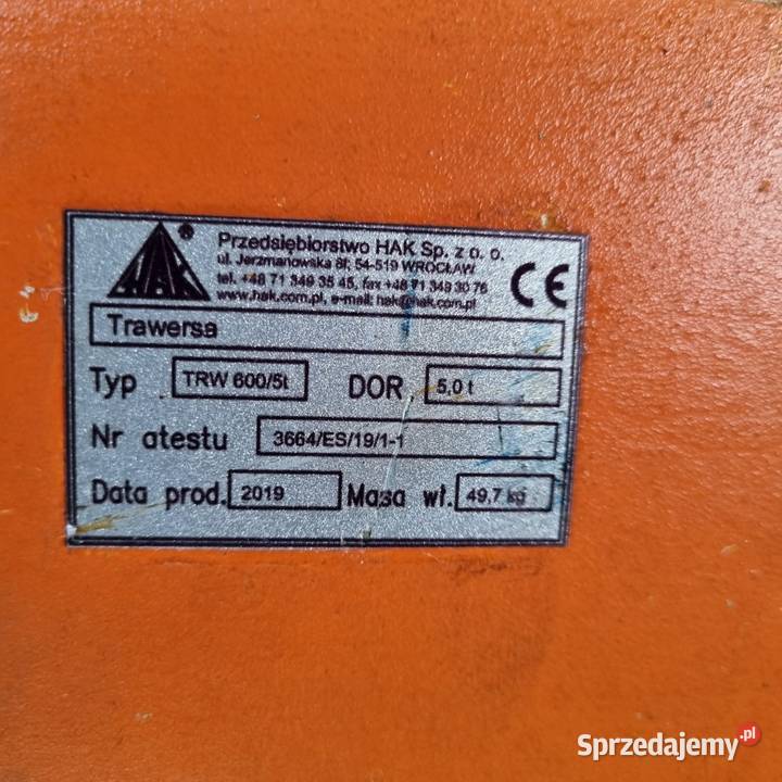 Sprzedam hak na wózek widłowy 5t Łódź