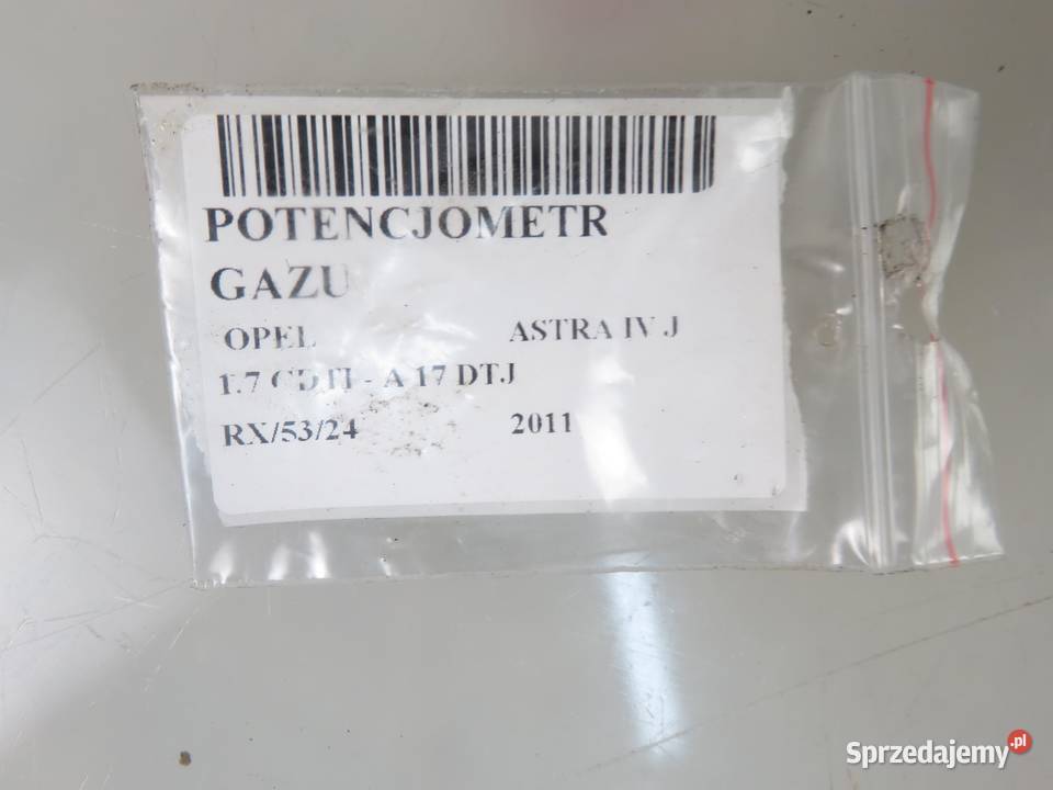 POTENCJOMETR GAZU OPEL ASTRA IV J 17 CDTI