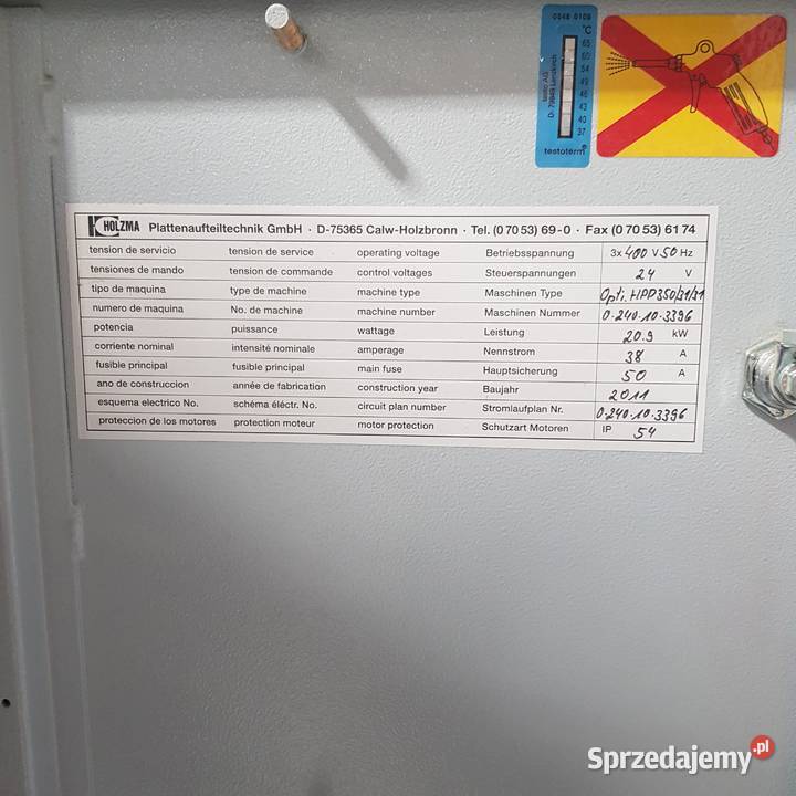 Piła panelowa HOLZMA HPP 350 Produkcja Gołańcz sprzedam