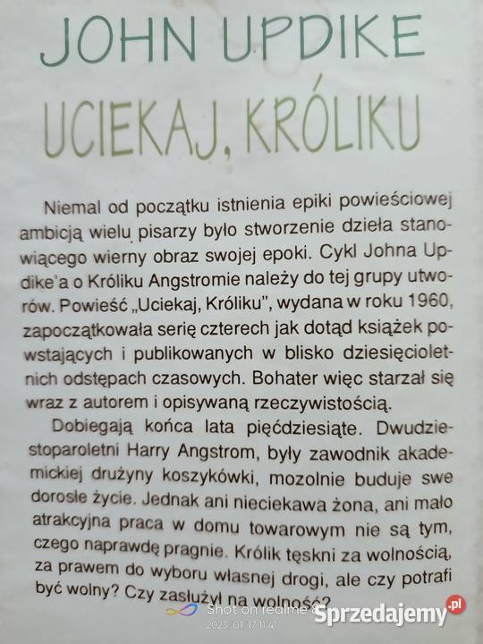 Uciekaj króliku Updike książki prezenty unikat Warszawa