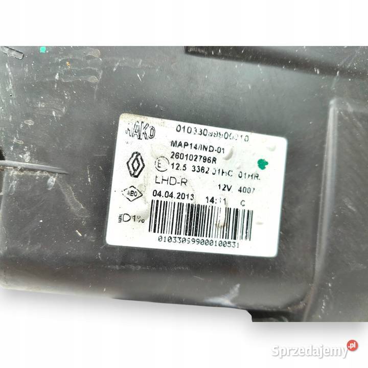 LAMPA PRAWA Renault Clio IV 20122016 prawy przód lubelskie