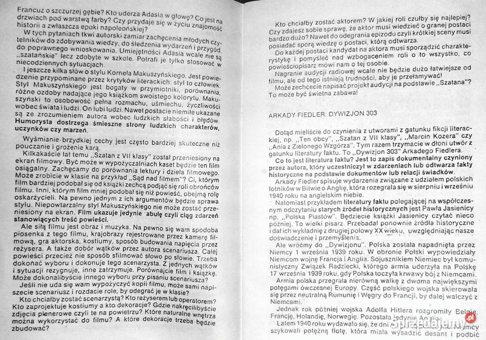 Opmówienie lektur szkolnych klasy 6 szkoły Chełm